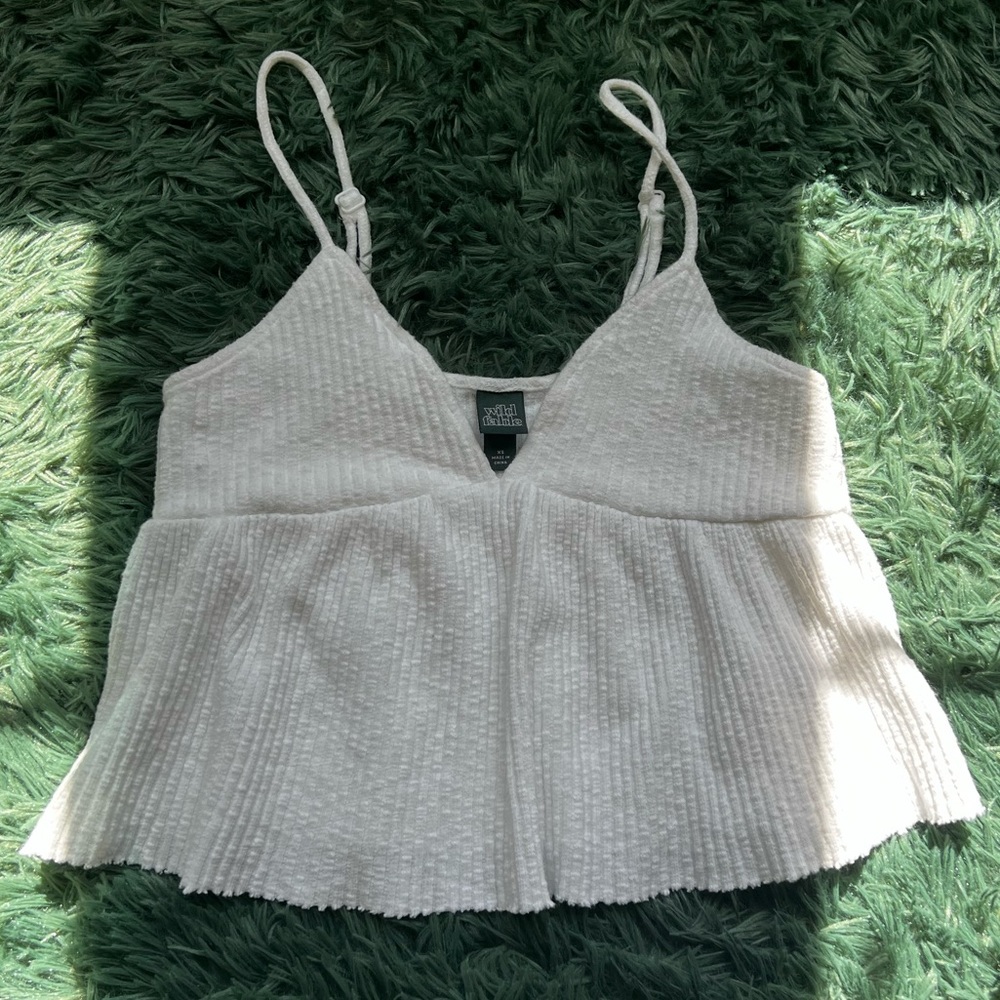 XS Wild Fable White Crop Top